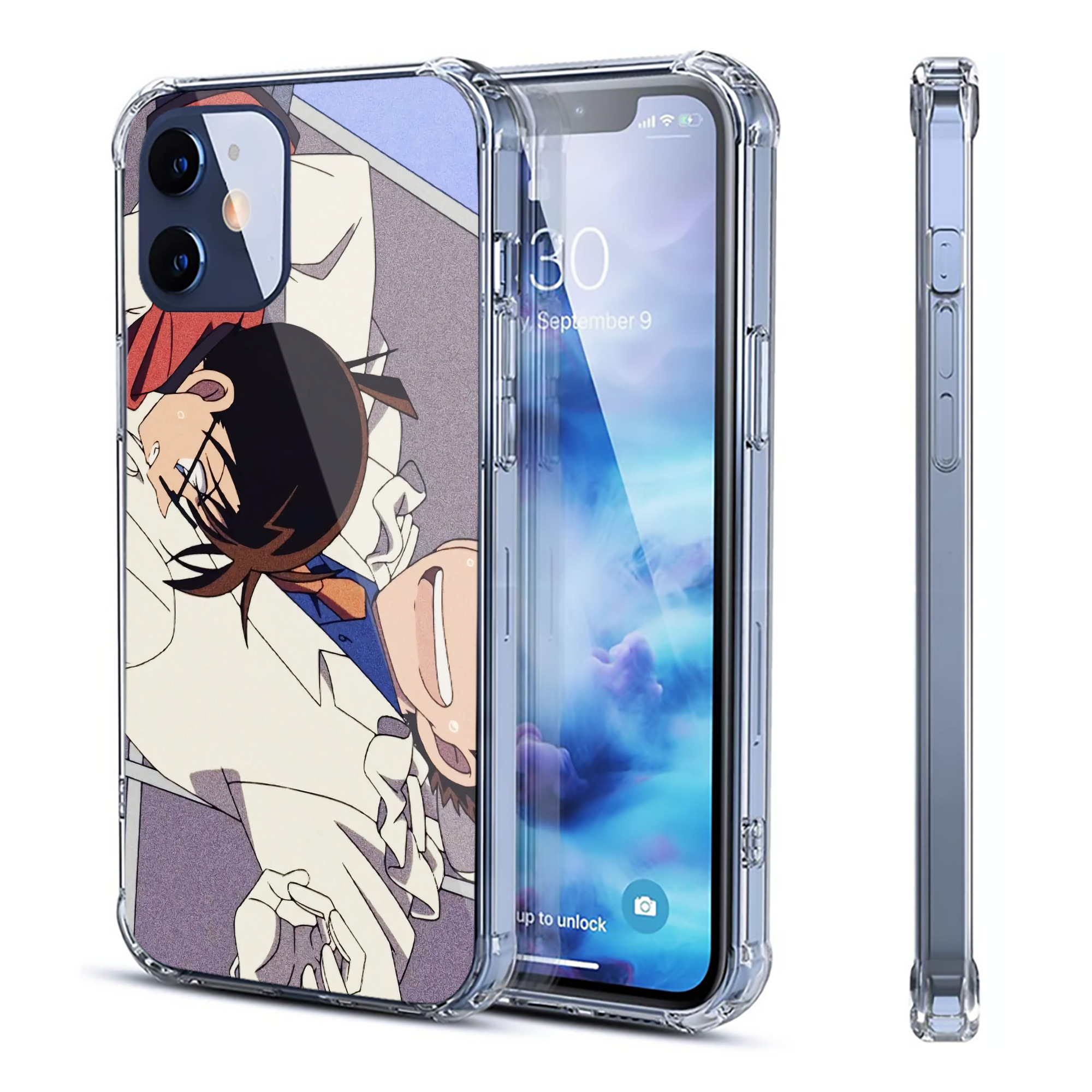 （画像用） 名探偵コナン Detective Conan 【iPhone 12シリーズ対応】透明スマホケース（クリアソフトケース）